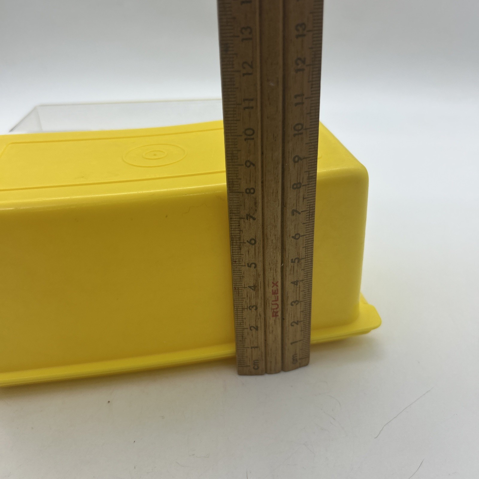 Tupperware Retro Butter Dish Yellow Australia Snap Lid Vintage
