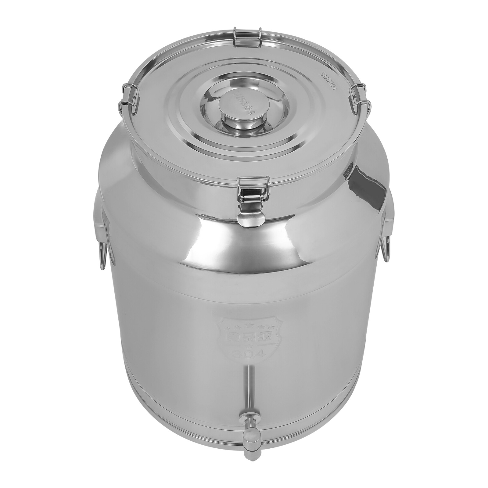 64L Stainless Steel Oil Liquid Drum Dispenser Milk Container With Faucet