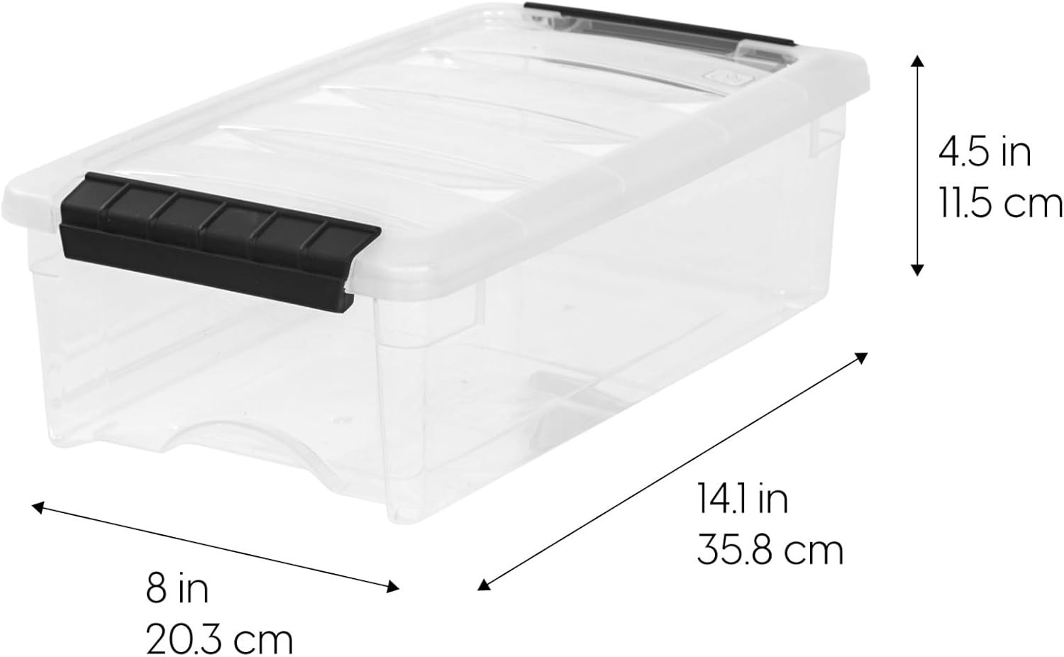 6-pack storage bins with lids, 6 quarts, stackable, nestable