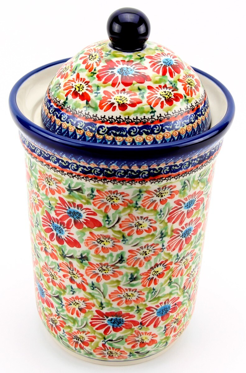 Polish Pottery Market Kitchen Canister by Zaklady Poland – 80 oz.