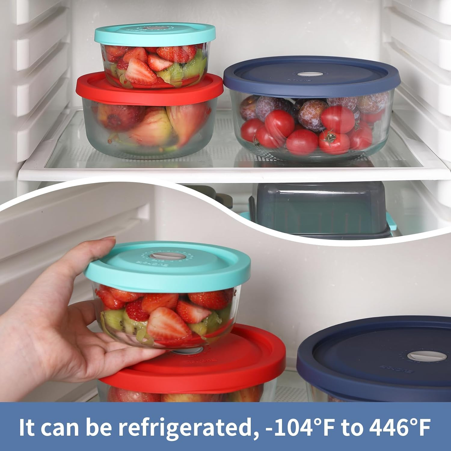 Replacement Lids for Pyrex 7201-PC 4 Cup, Silicone Round Storage Cover Lid for A