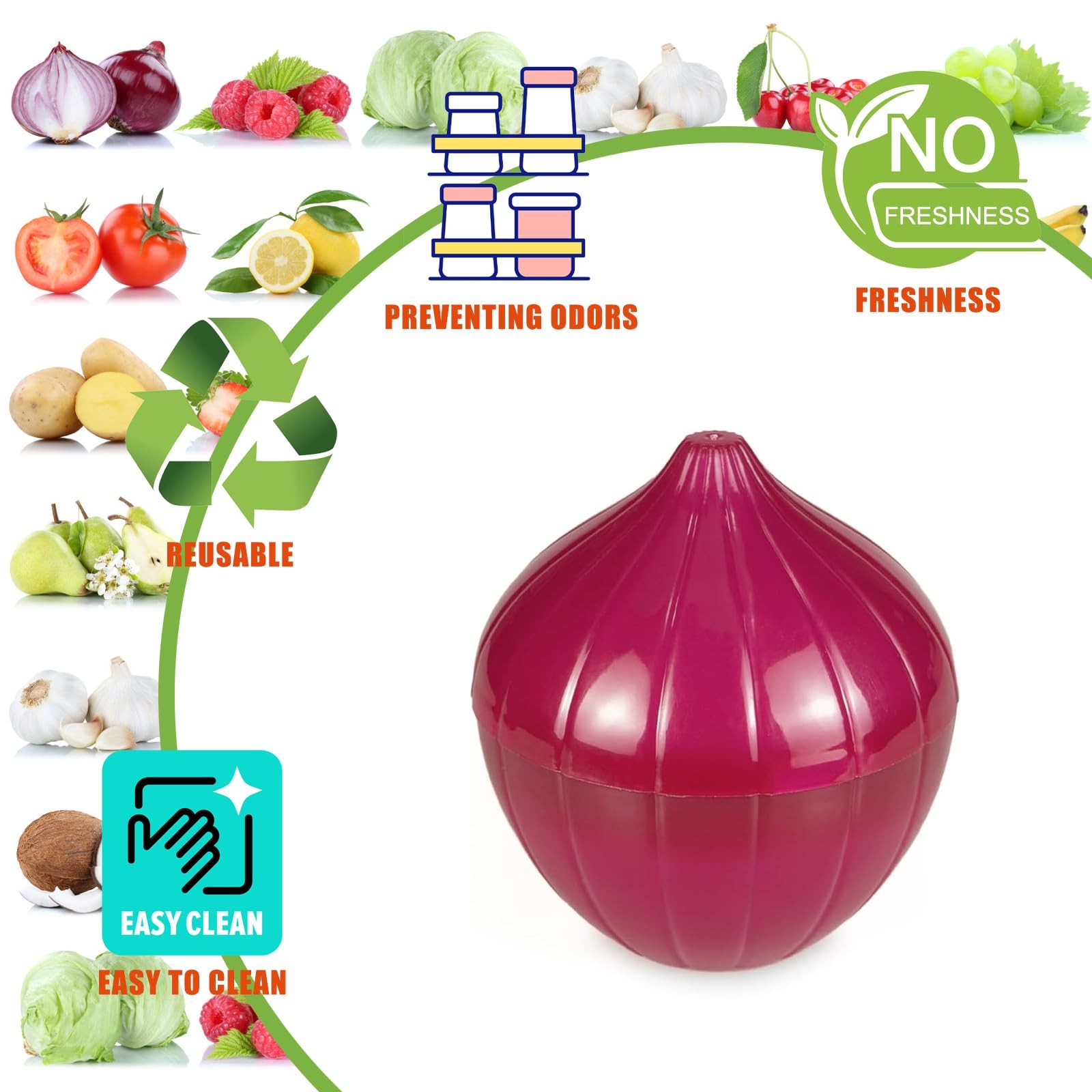PIVNASY Vegetable and Fruit Storage Containers for 5.9 inches x 3.9