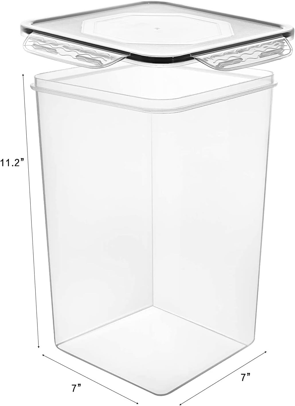 Extra Large 7Qt / 6.5L/220Oz Tall Food Storage Containers, WIDE & DEEP, 4-Piece