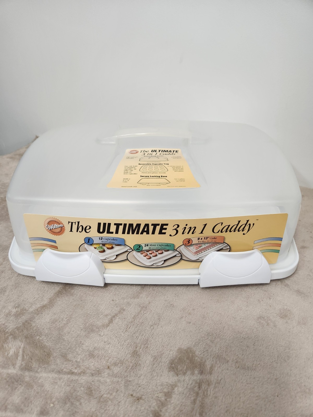 Wilton The ULTIMATE 3 In 1 Caddy for Cakes & Cupcakes – NEW – Made In The USA