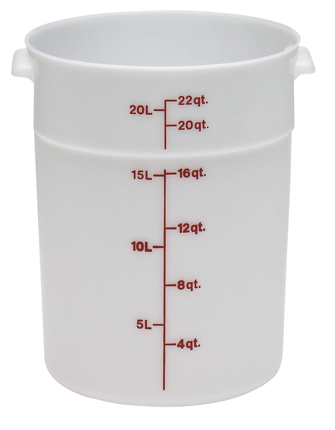 Round 22 Quart Poly White 1-(Pack), WHITE