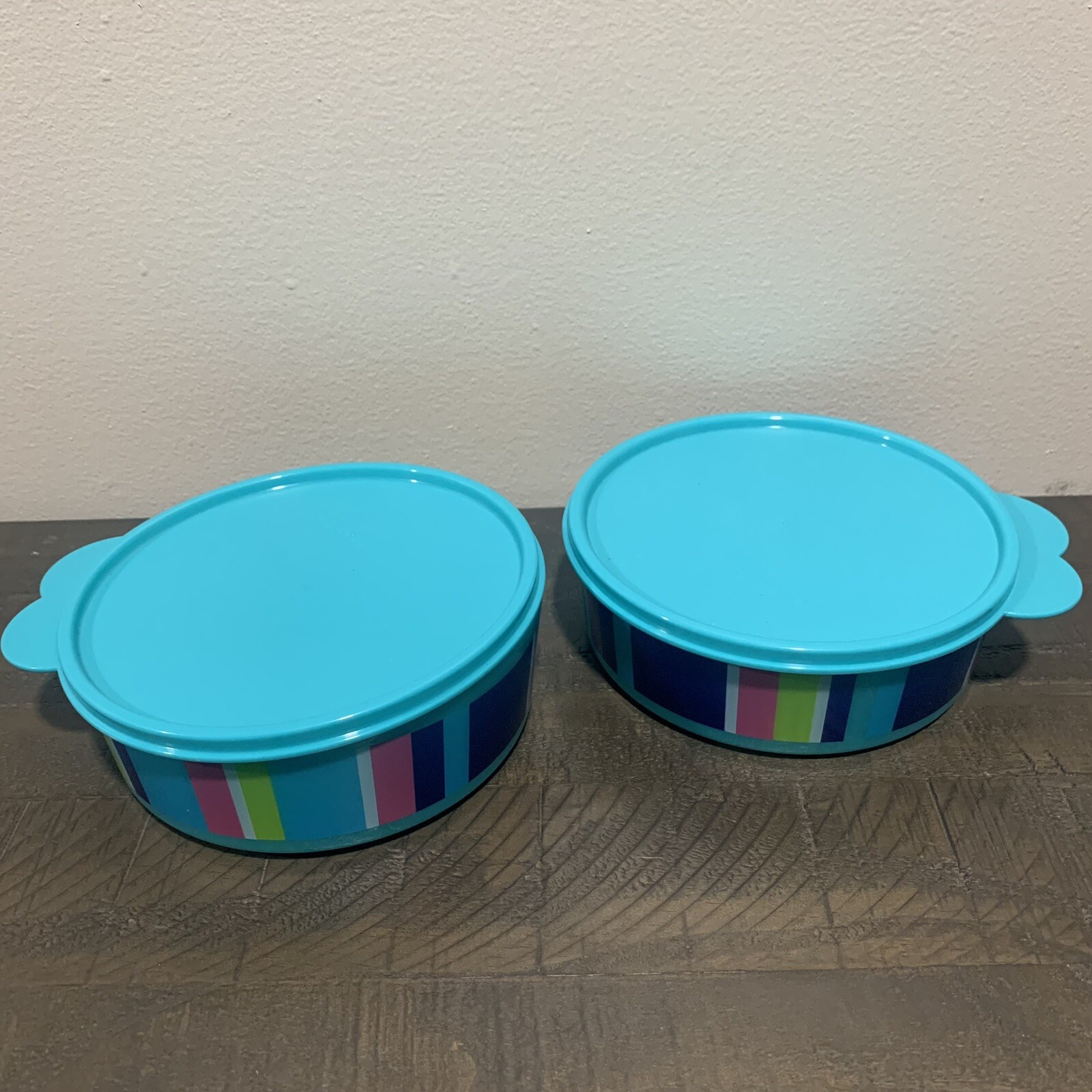 LOT OF 2 – Tupperware 700ml – 3 Cup Blue Food Storage Containers 3673A-2