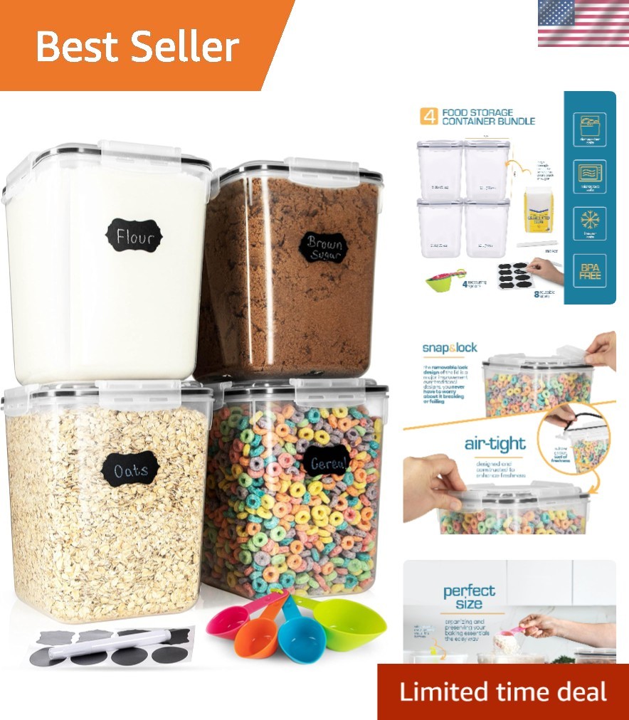 Complete 5.3L Storage Containers Set – Airtight Kitchen Canisters with Extras