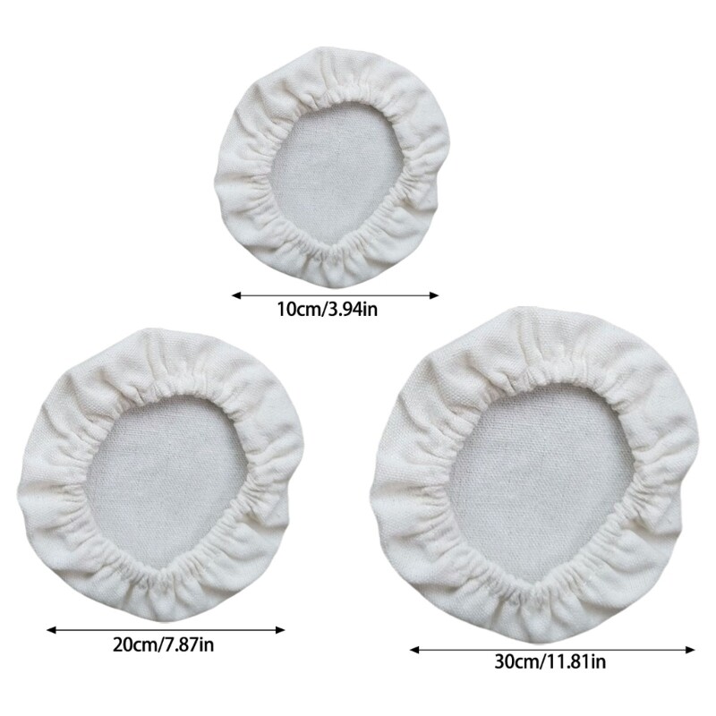 6pcs Cotton Covers for Sourdough Jar Elastic Starter Cloth Fermentation Tool