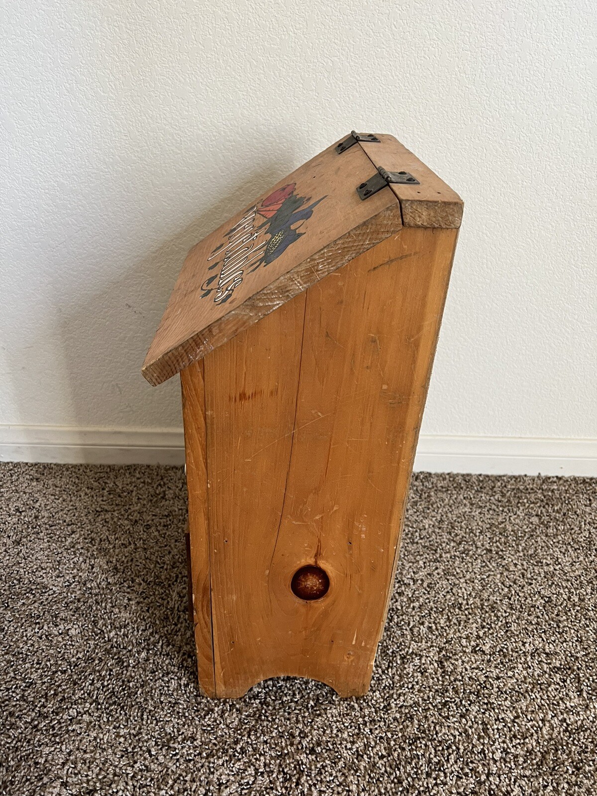 Vintage wood Vegetable Potatoes Taters ‘N Onions Storage Bin Farmhouse Box
