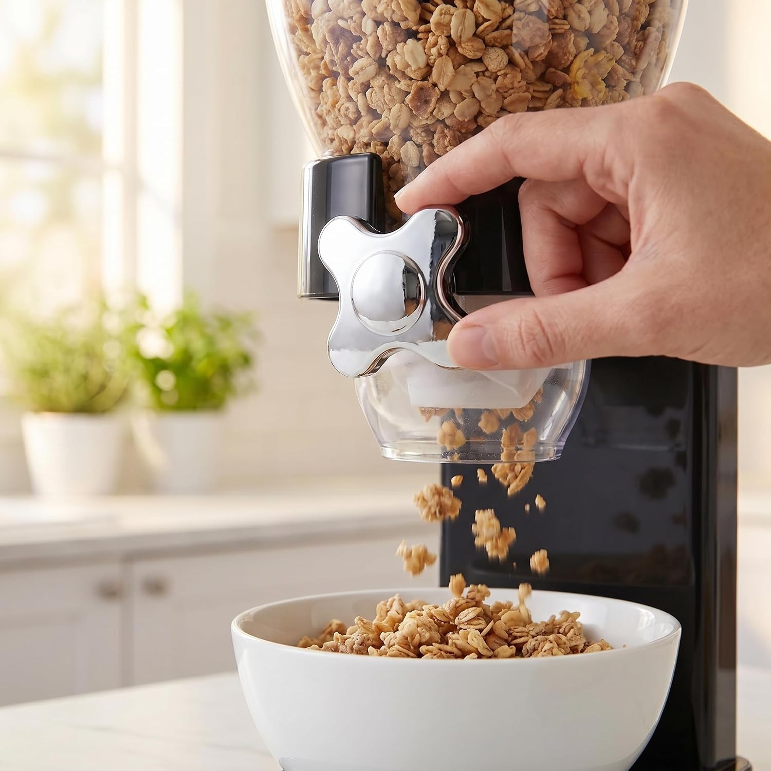 Airtight Snack Dispenser with 35 oz Total Capacity – Perfect for Cereal & Nuts