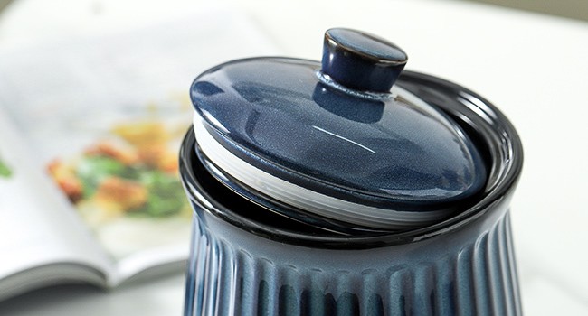 Hasense Ceramic Storage Containers, 35 oz Coffee Canister with Airtight Lids,