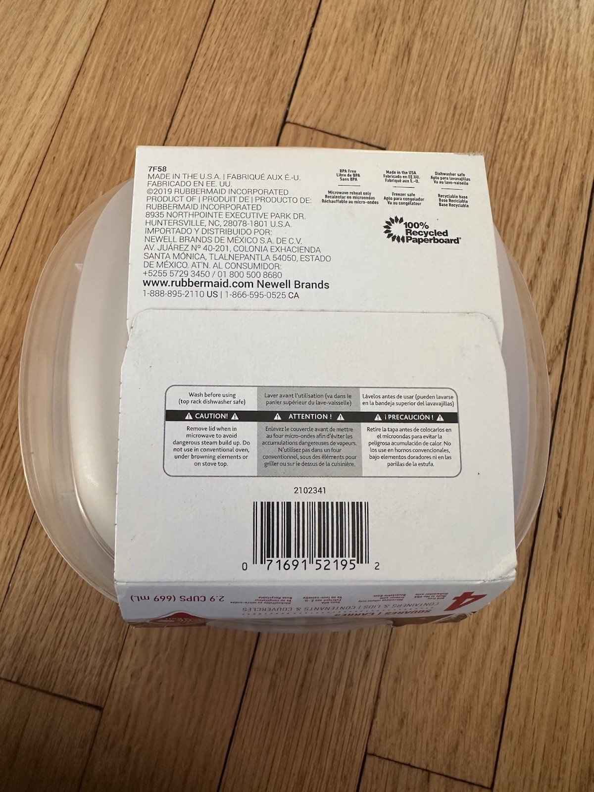 Rubbermaid Take Alongs Christmas 2022 NEW 2.9 Cups Clear & Toffee/gold 4 Pack