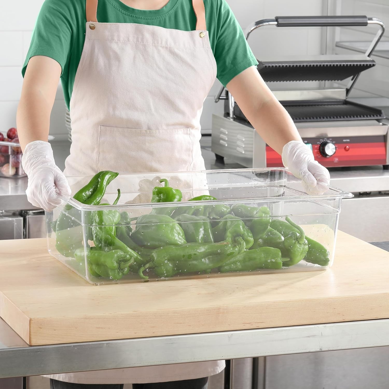 6-Pack Full Size 2.5″ Deep NSF Polycarbonate Food Pans for Restaurant BPA-free