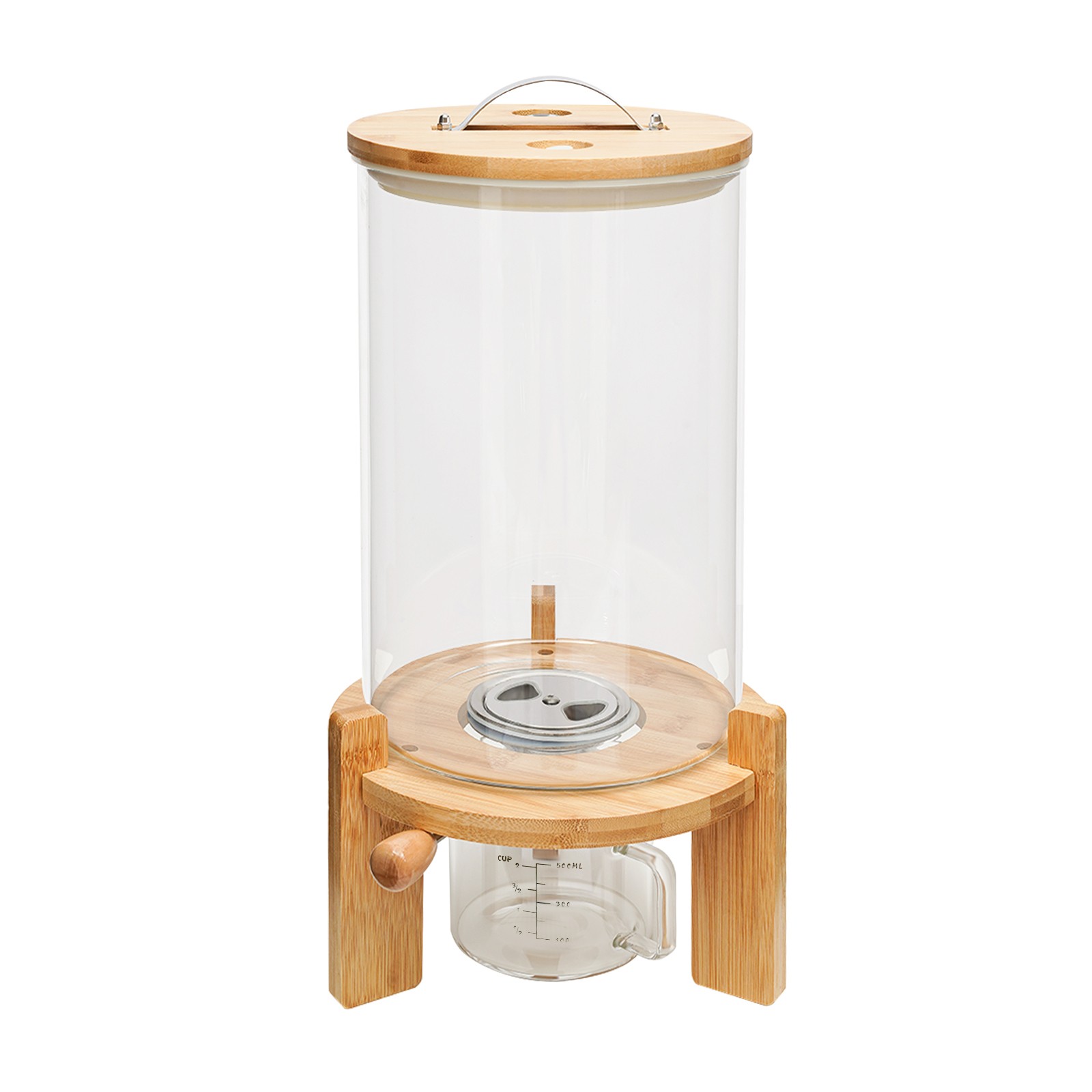 7.5L Rice Dispenser Airtight Storage Container Dry Food Storage W/ Cup Kitchen