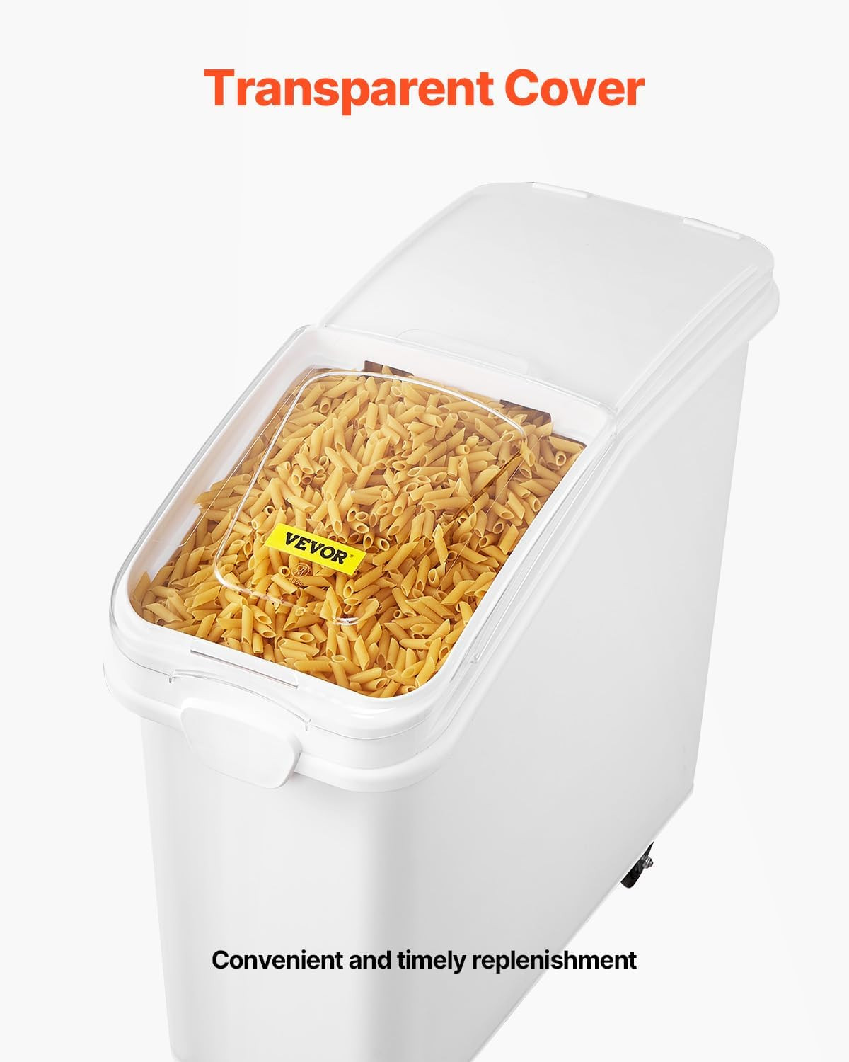 21 Gallon Ingredient Bin with Scoop 400 Cup Ingredient Bin with Sliding Lid Comm