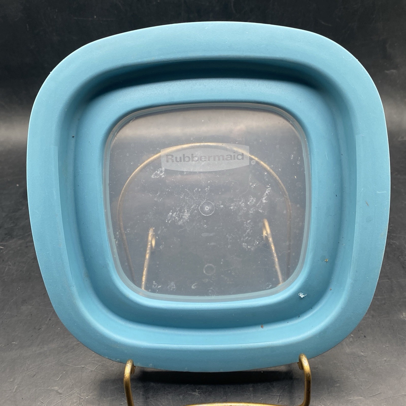 4 Rubbermaid Flex N Seal Window Lids Only Blue 7″ 10M3M4 Replacement Square Lot