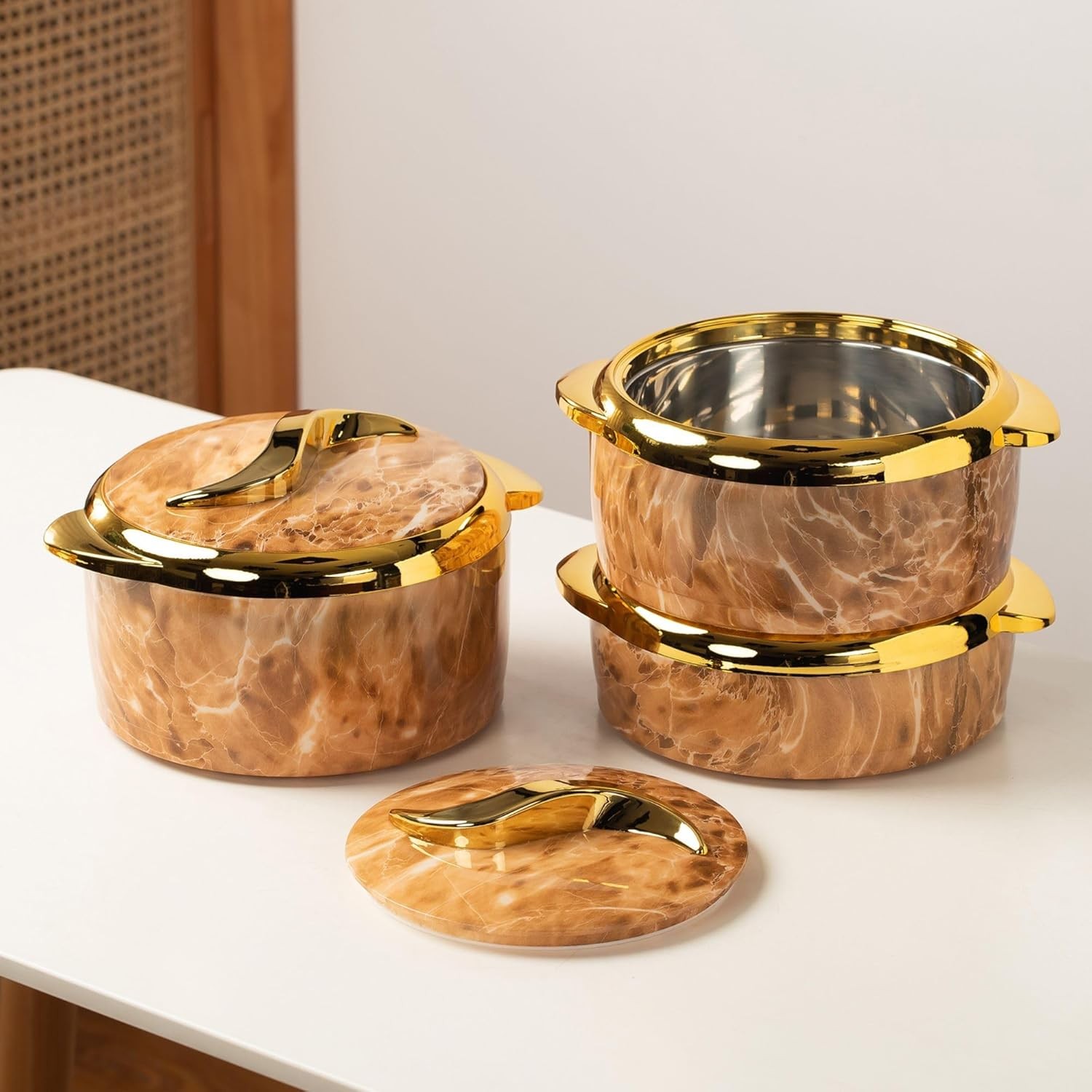 Insulated Thermal Contaner 3pcs Set 1.5L/2.0L/2.5L Food Warmer Bowls with Lids
