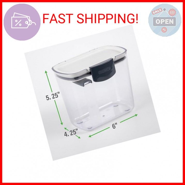 ProKeeper 1 Quart Airtight Powdered Sugar Storage Container – Grey, BPA-Free Pla