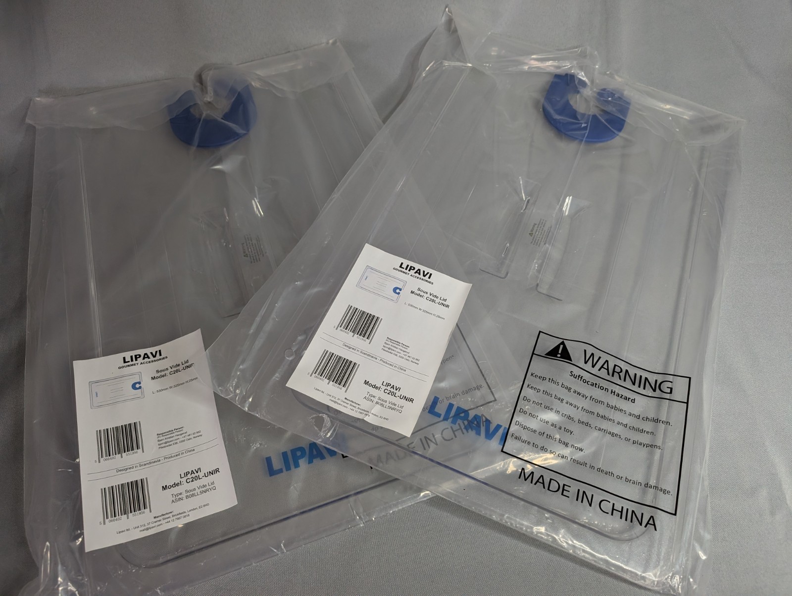 (2) Lipavi Universal Sous Vide Lid for C20 Container – fits Anova, Joule & more