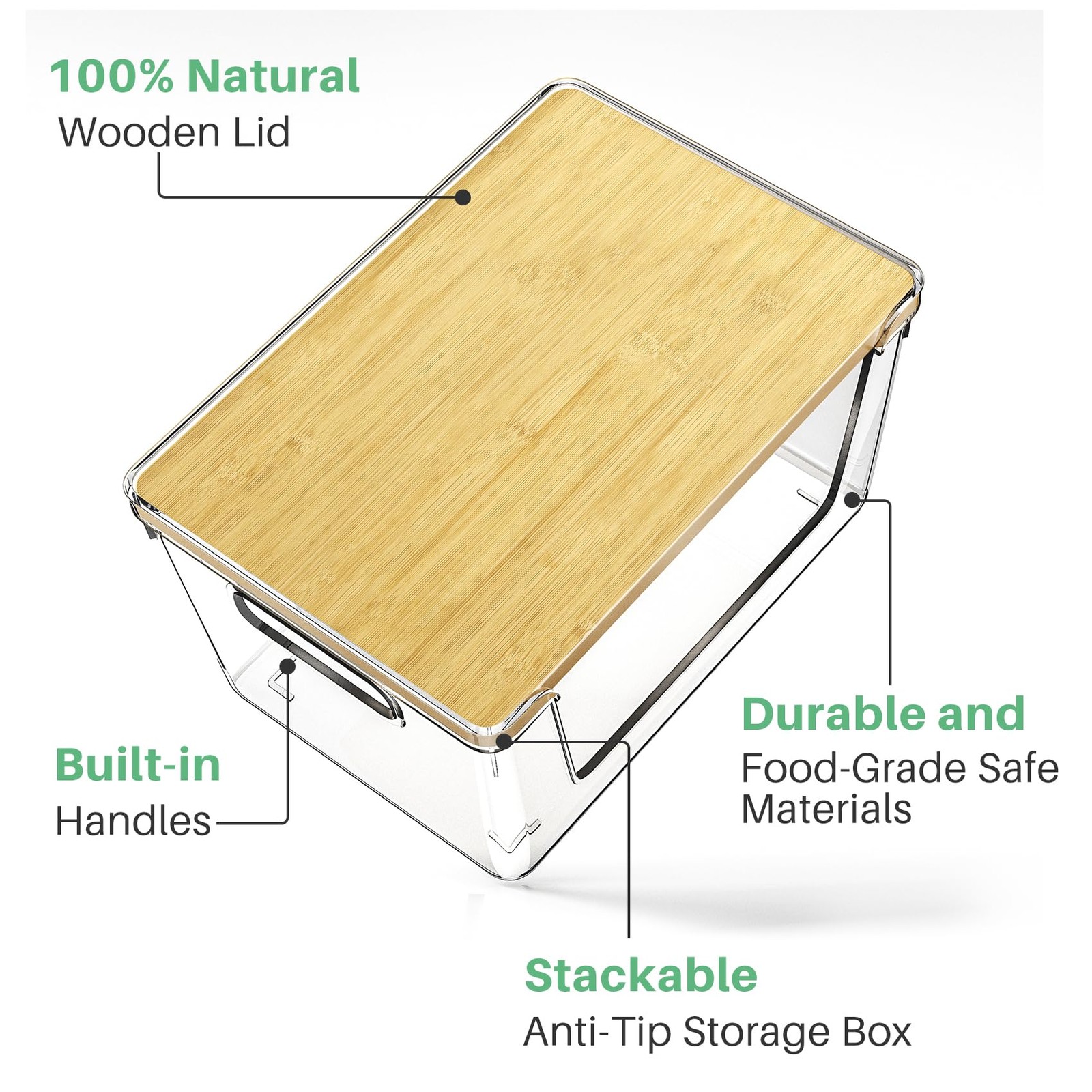 2 Set Pantry Organizer and Stackable Storage Kitchen,Sturdy and Durable Stora…
