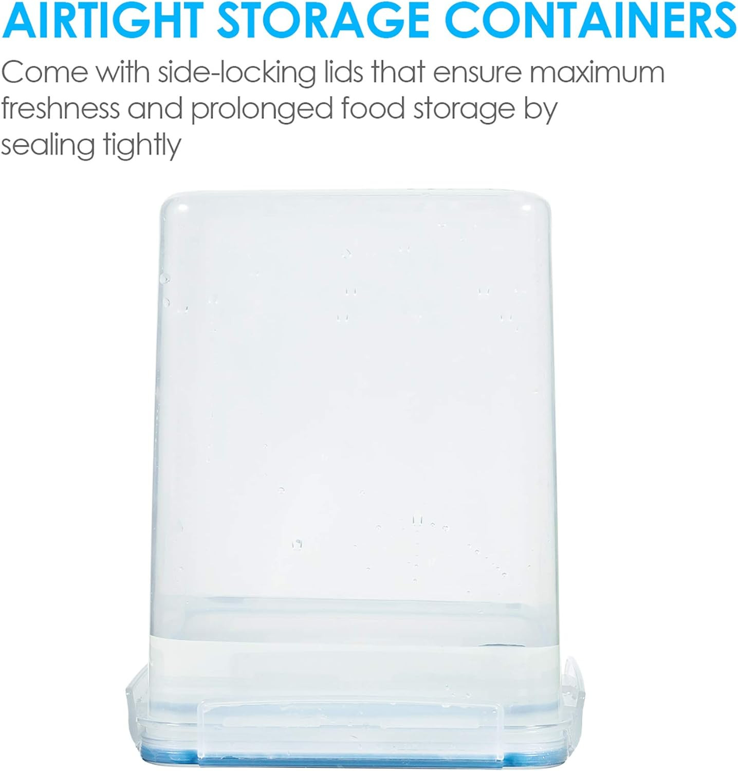 4 Pcs Large Airtight Food Storage Containers 5.2L/176Oz, BPA Free, 24 Labels