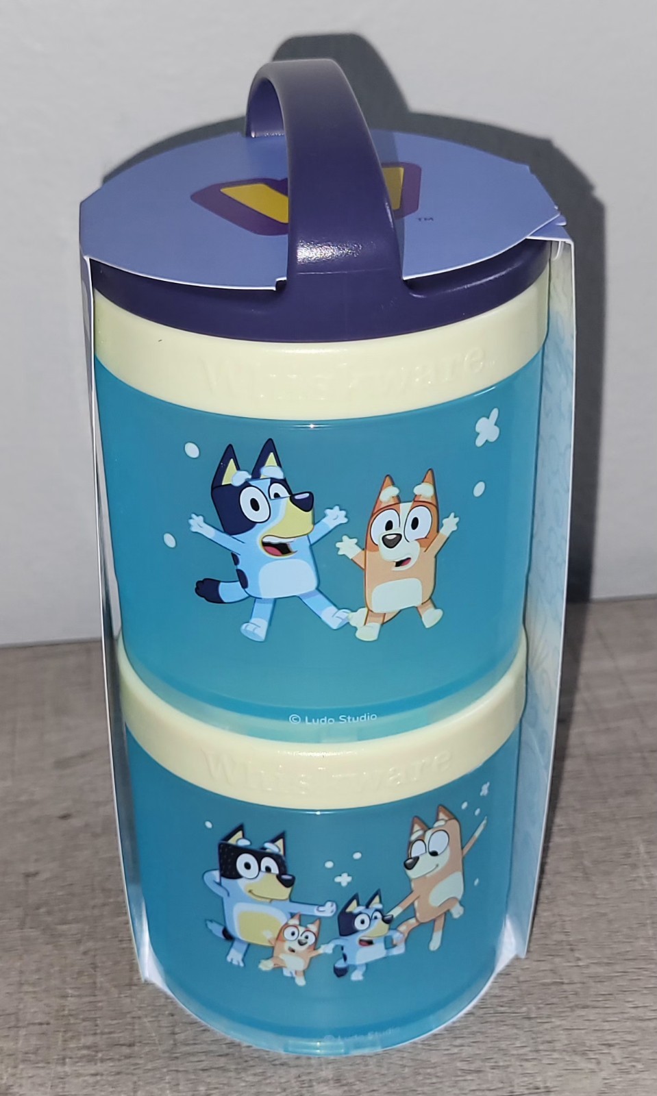 Whiskware Bluey Twist N Lock Snack Container Jar Set NEW
