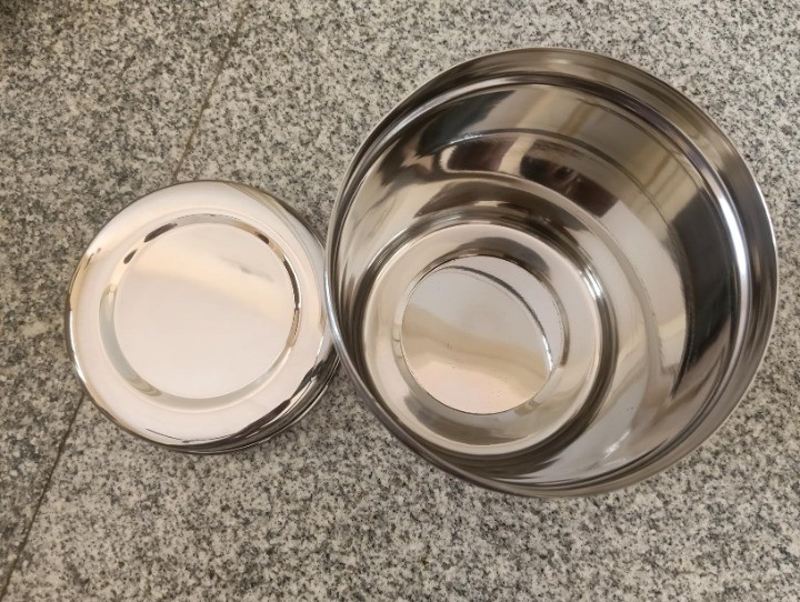 1900ml Stainless Steel Deep Dabba Food Storage Container Silver Kitchen Canister