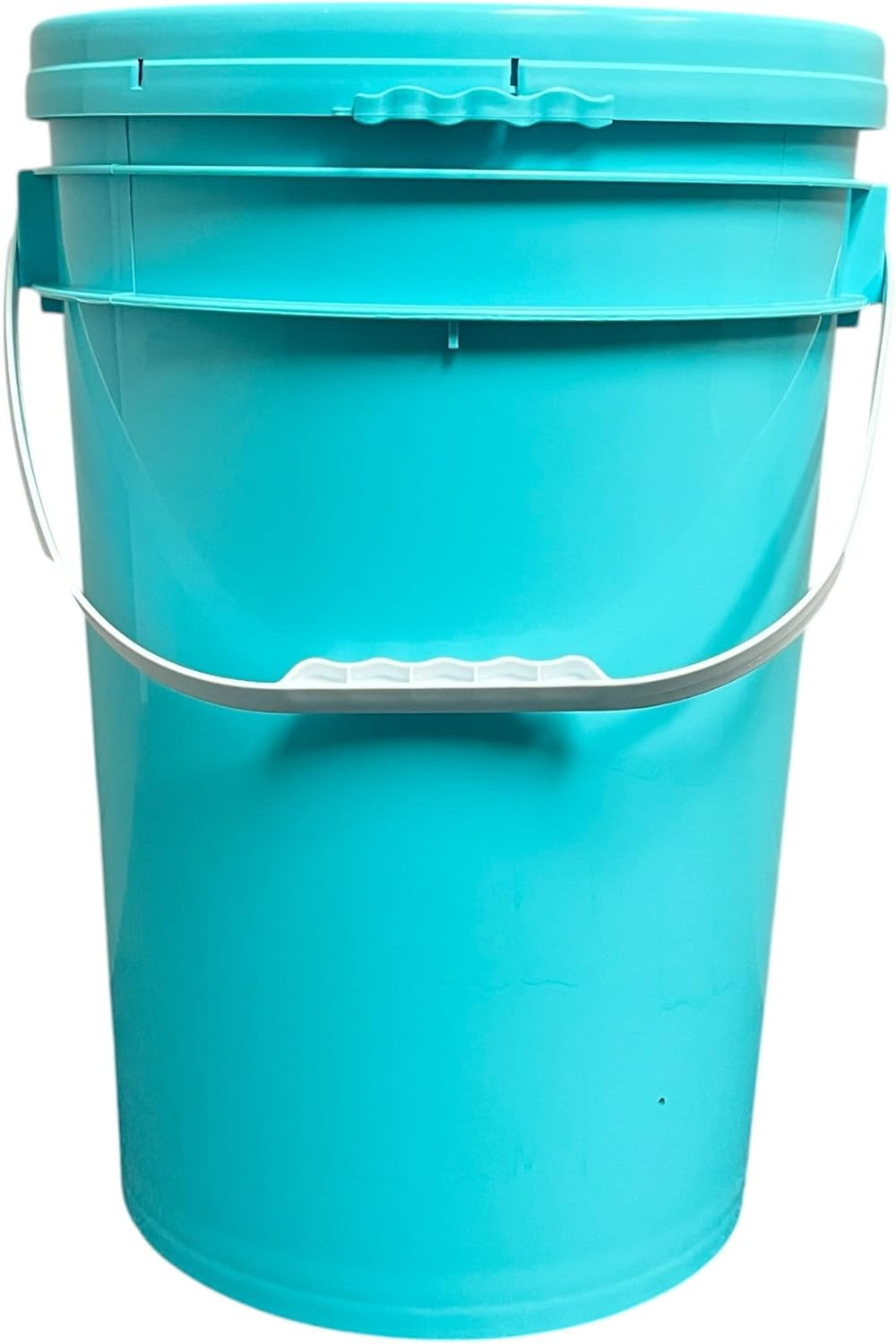 Outdoor 6 Gallon Bucket with Lid (Aqua Blue, 1Pack) – Durable All Purpose Pail –
