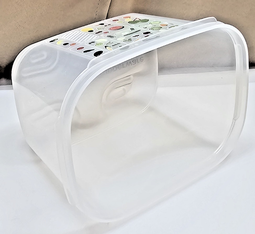 Tupperware 1.8L Rectangle Food Storage Bowl MPN 7286B-2 Air Vent Lid MPN 7287B-2