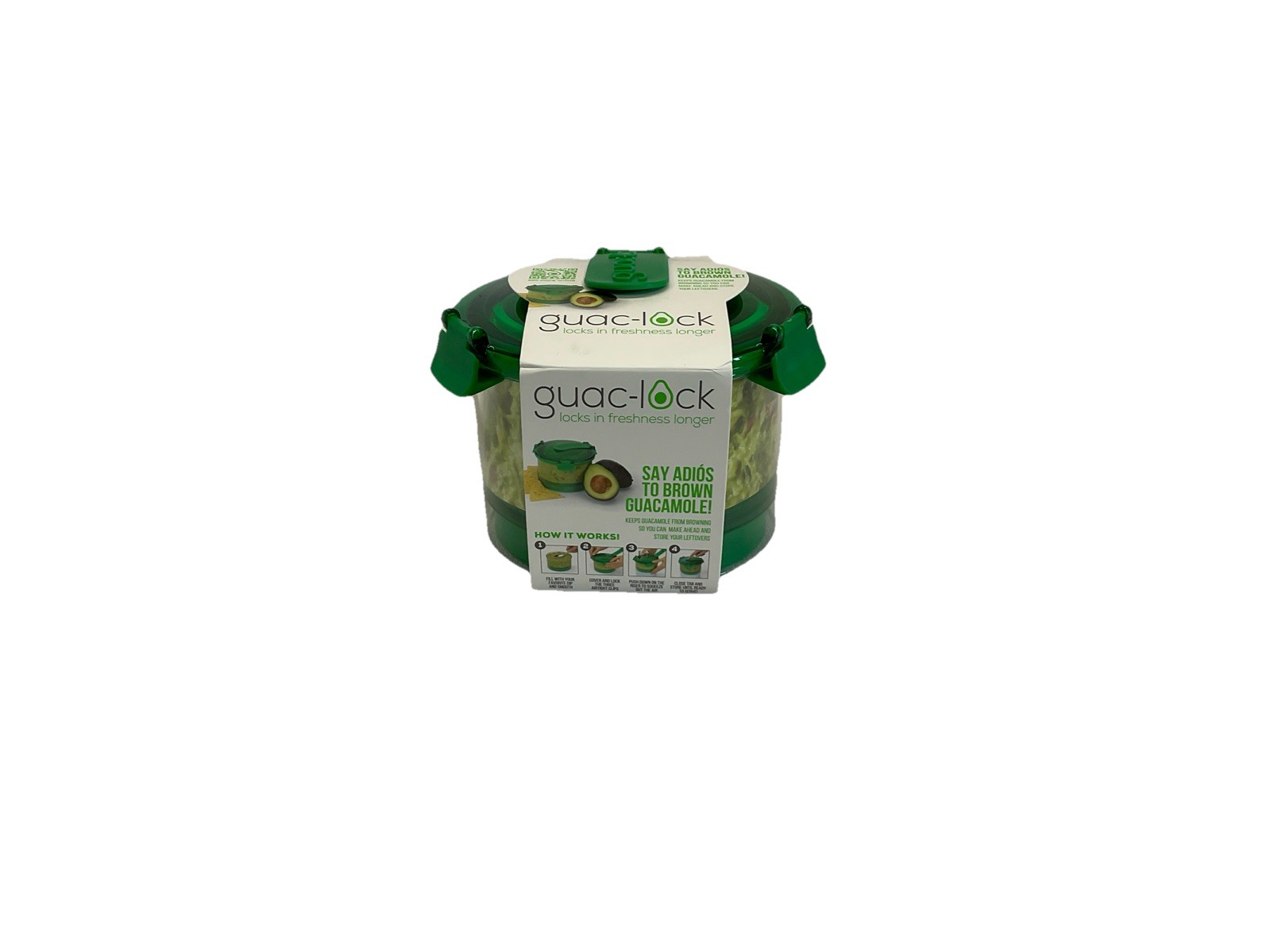 Guac-Lock Avocado Keeper Food Storage Container, Green | Freshness Saver