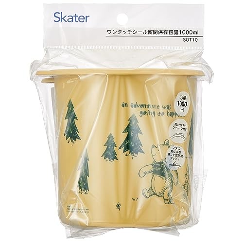 Skater SOT10-A One-Touch Seal Container Large 1000ml Winnie the Pooh Japan