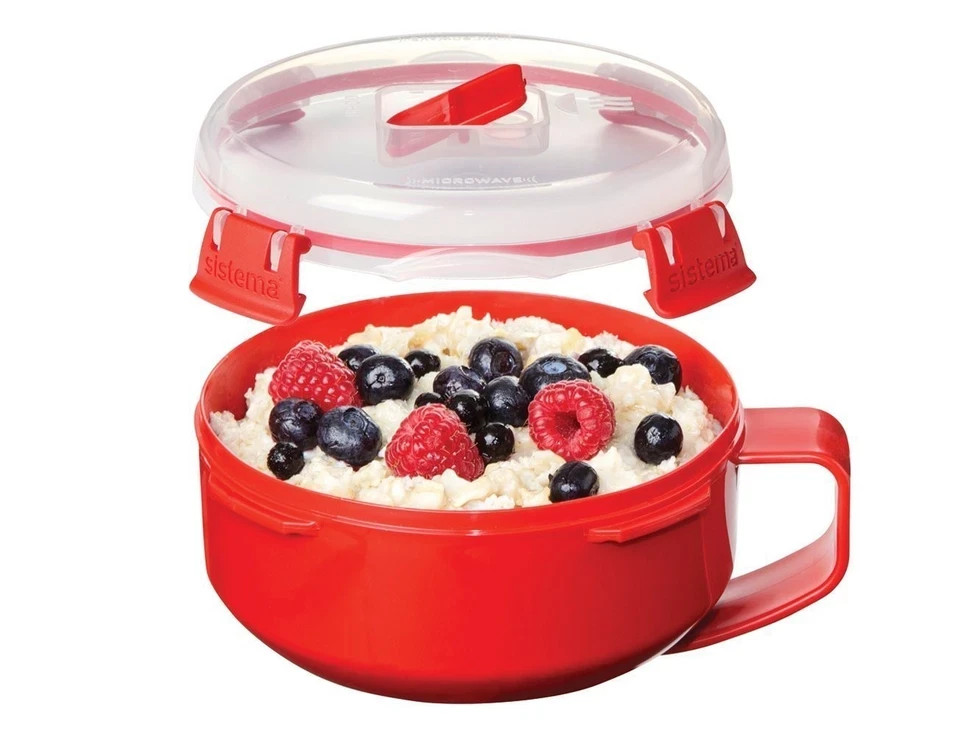 Sistema Red/Clear Microwave Porridge Bowl 850 ml