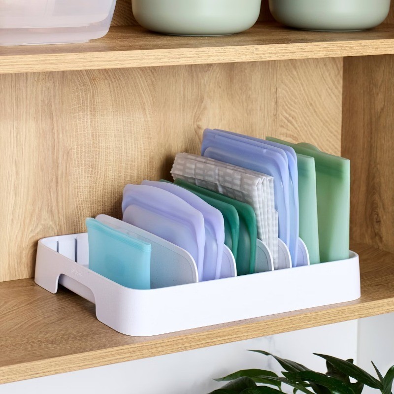 10.8″ D x 13.2″ W x 3.3″ H; made with high-quality Container Lid Organizer