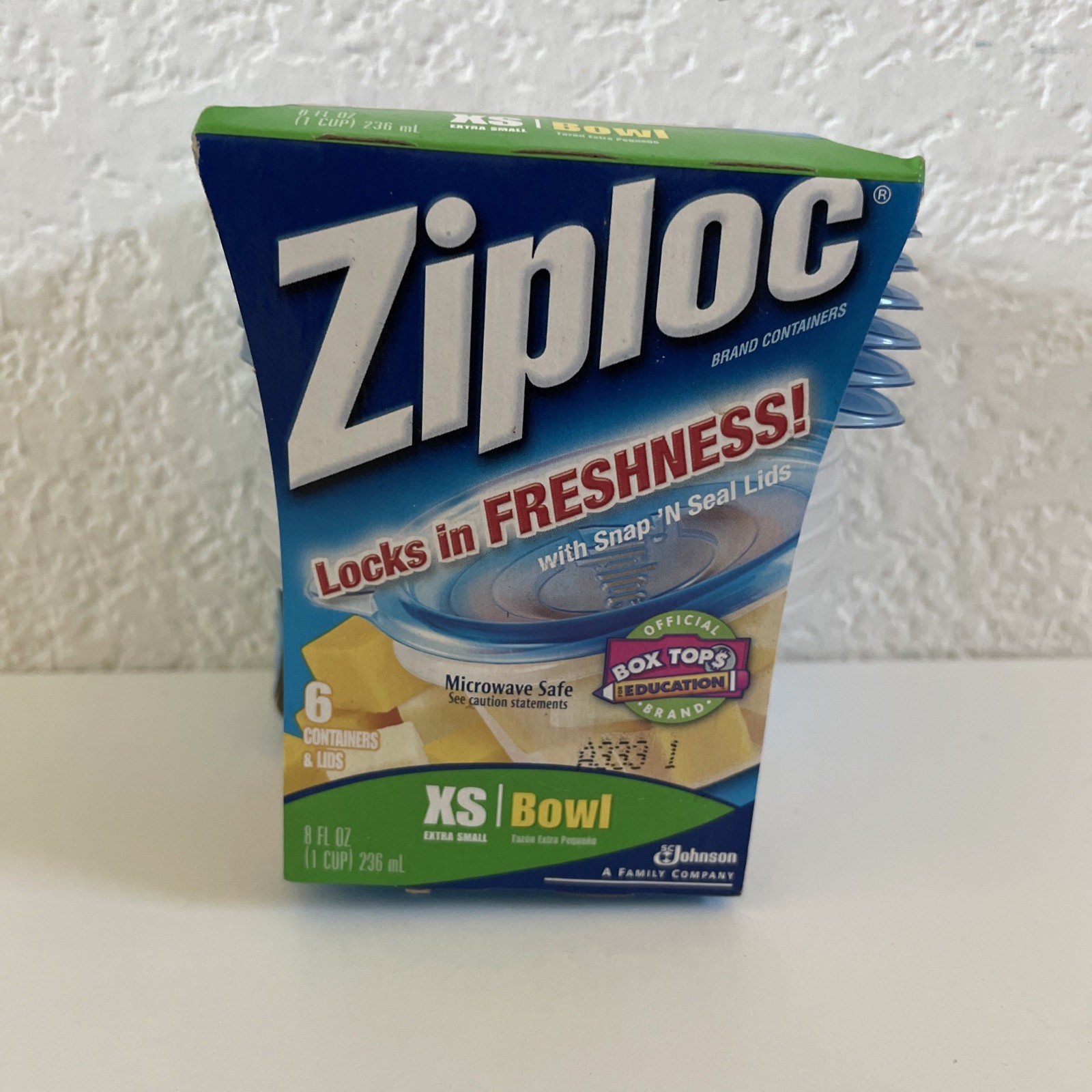 NEW 2006 Ziplock Vintage Snap ‘n Seal Bowls (6 Containers & Lids) 8fl.oz 1-Cup