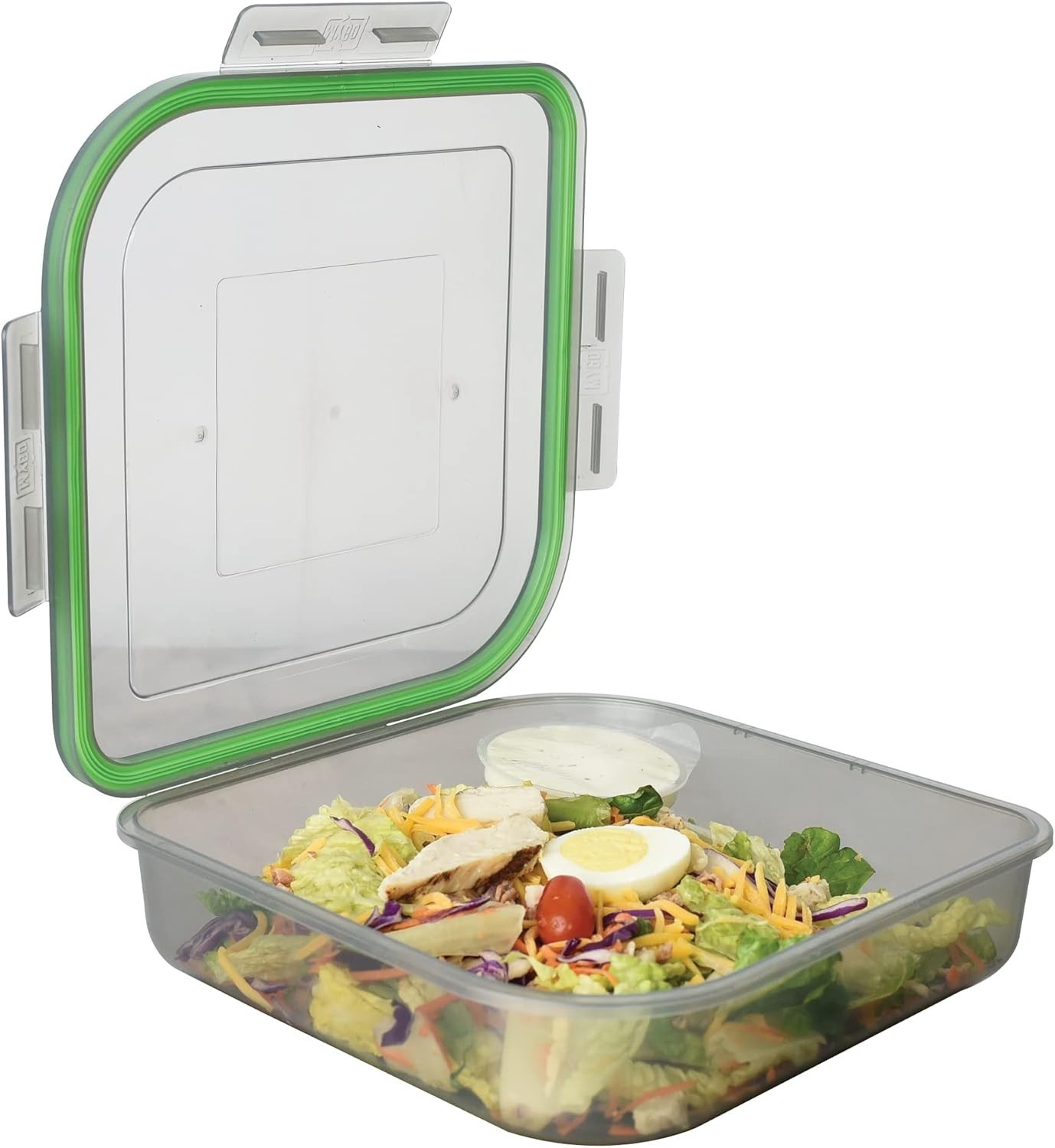 Large To-Go Single Compartment Container 9″x 9″ x 2-1/2″ Reusable Microwave Safe
