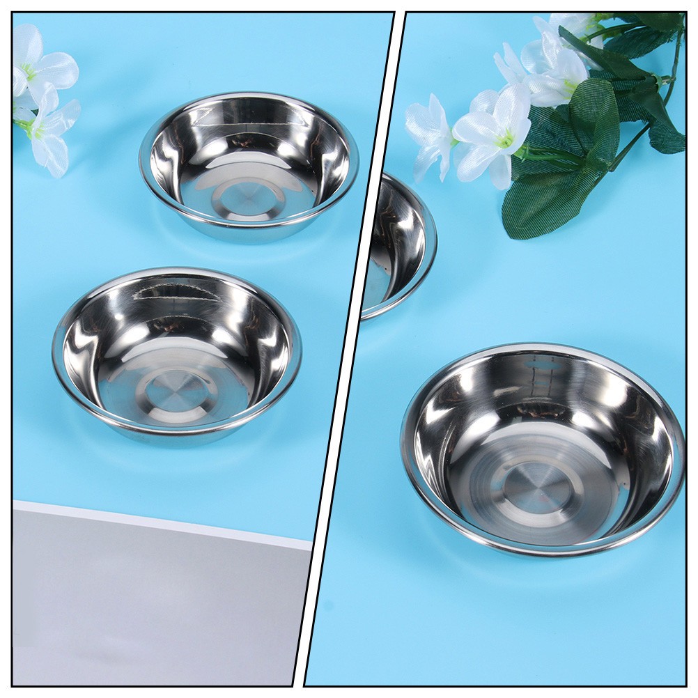 6 Pcs Seasoning Dish Stainless Steel Sauce Dipping Bowls Appetizer Plate