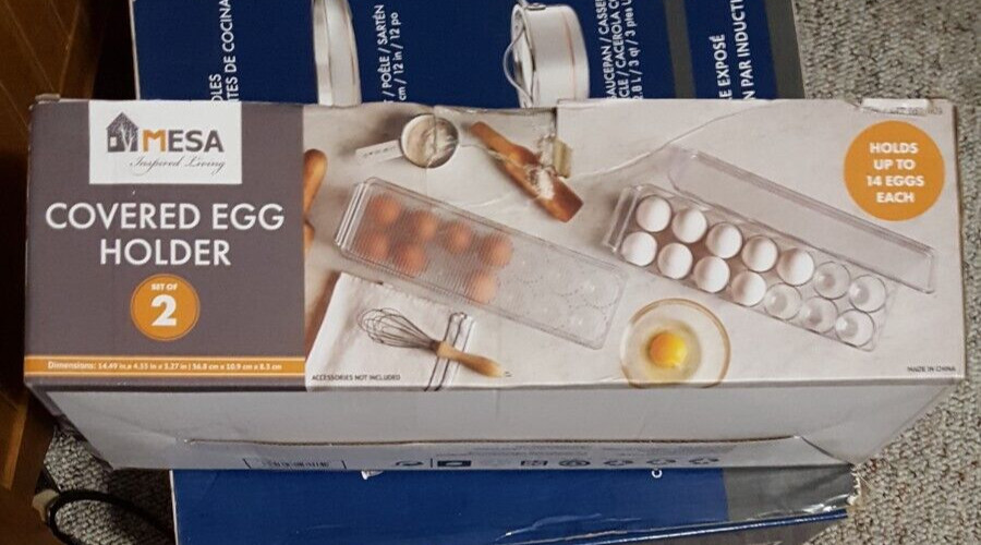 Mesa 2pc Covered Egg Holders Holds 14 Eggs Each