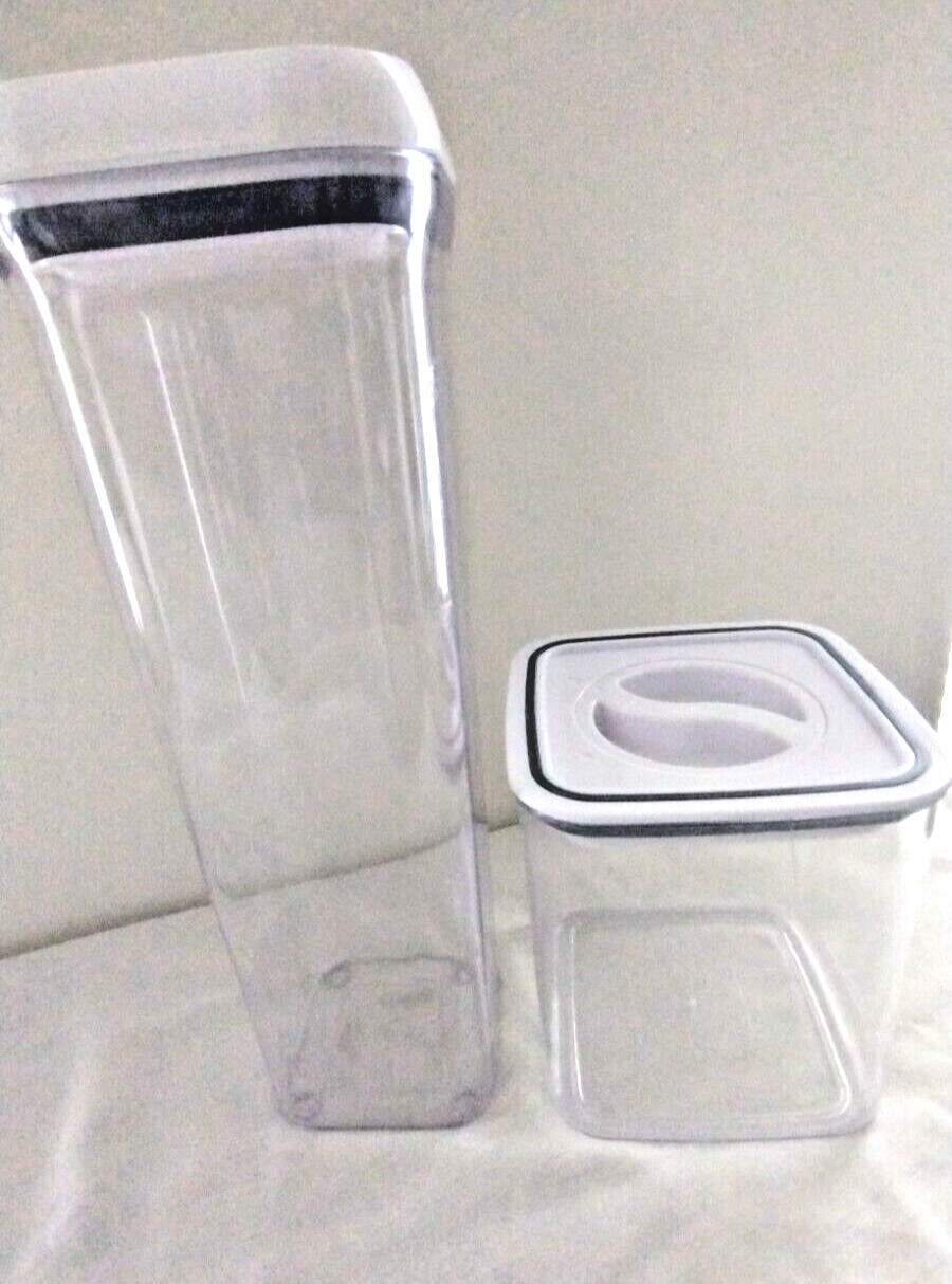 Oxo Pop Square Container Replacement Lid with Round Push Button 4”x4” *BONUS*