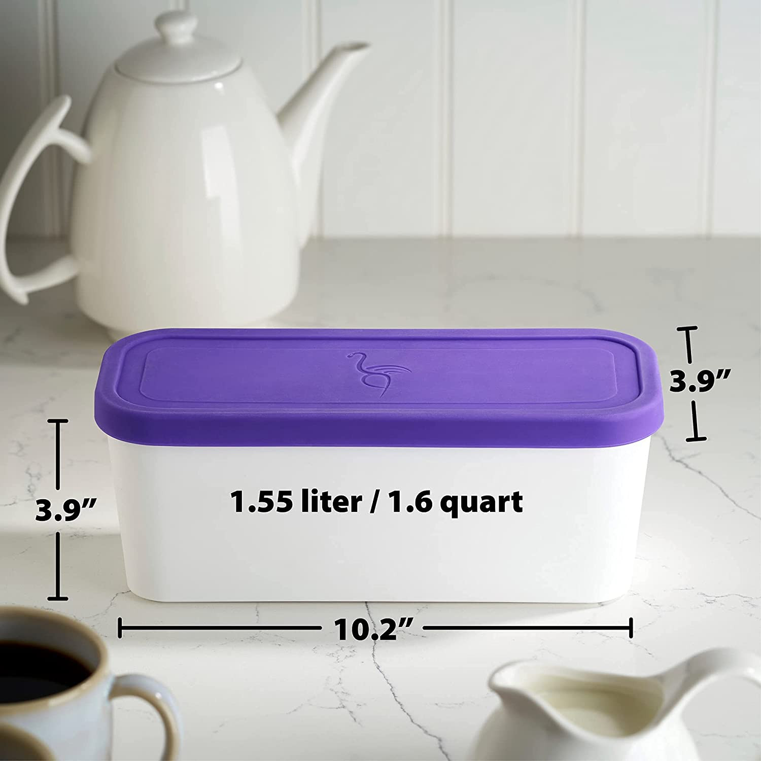 Set of 2 Reusable Ice Cream Tub Containers 1.6 Quart Ea. – Perfect for Homemade