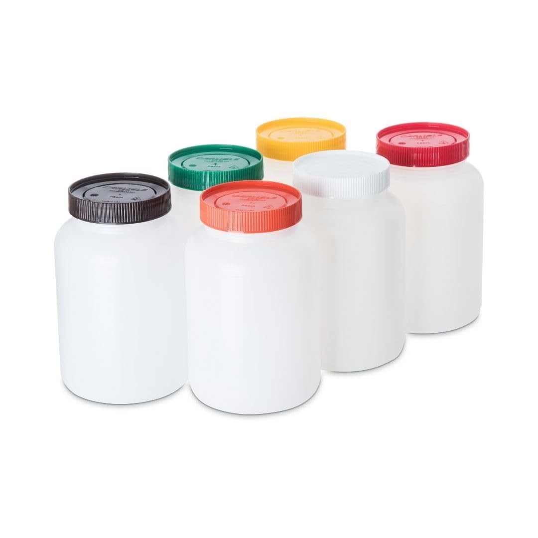 Stor N’ Pour Half Gallon Containers 6 Pack with Assorted Lids for Bar
