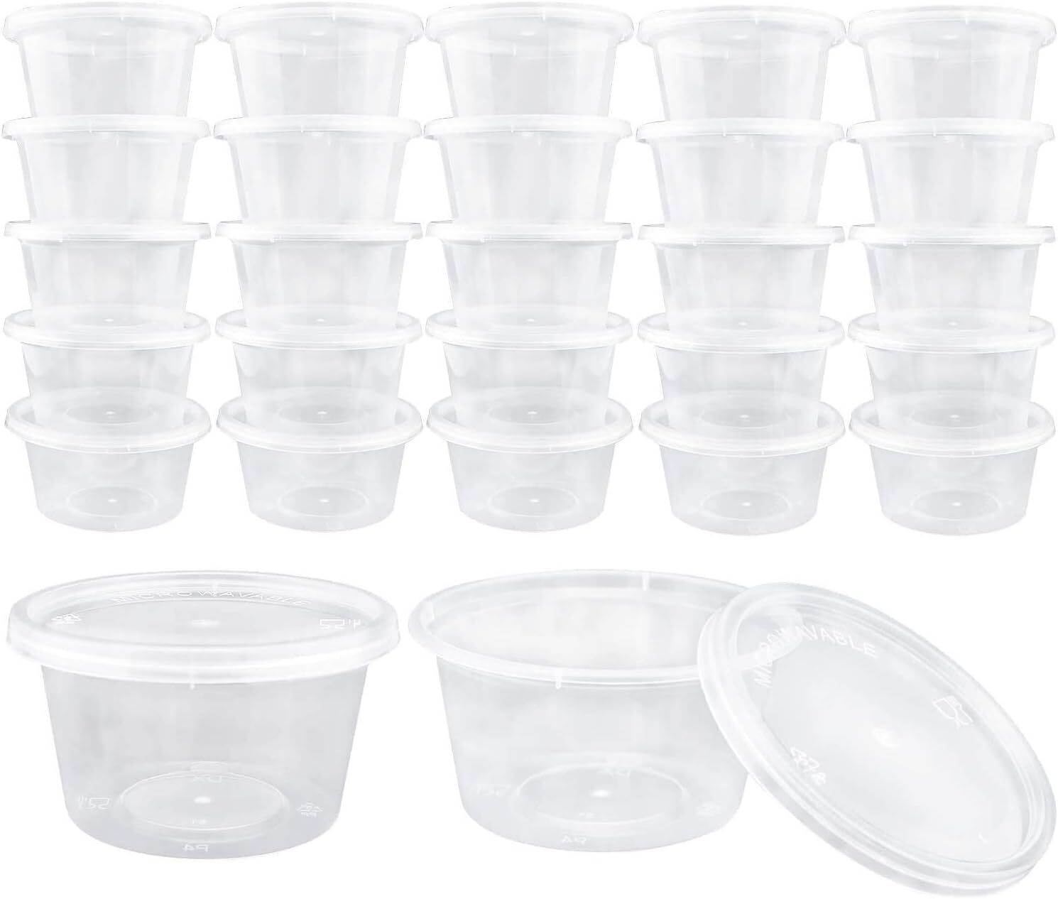 Slime Containers with Lids 40 Pack Small Plastic Containers with Lids for Sli…