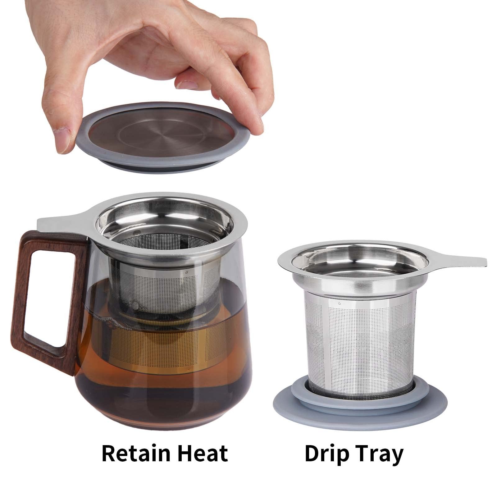 Vaincre Extra Fine Mesh Tea Infuser/Strainer, Stainless Large, Silver
