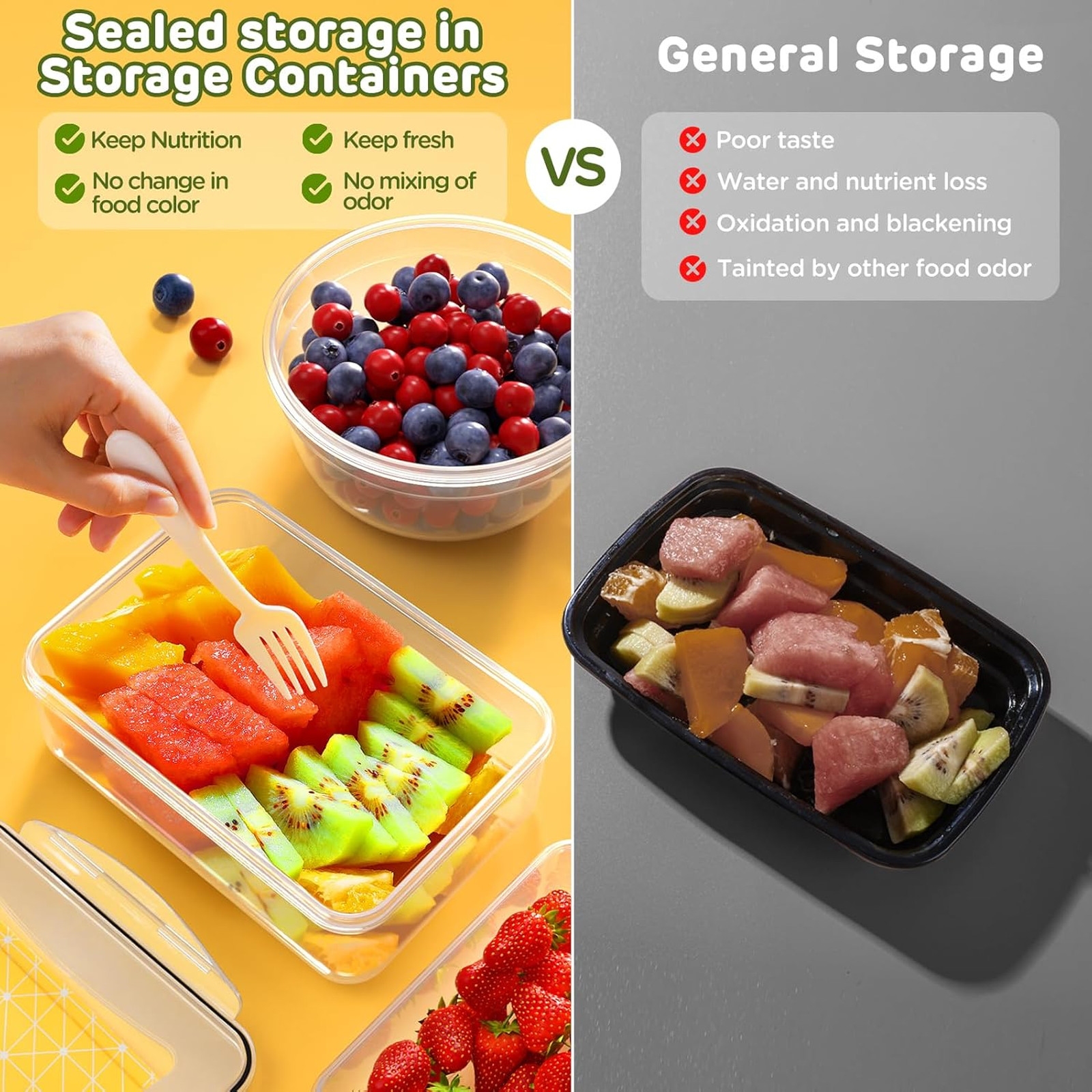 Food Storage Containers Set with Airtight Lids Reusable Microwave Dishwasher