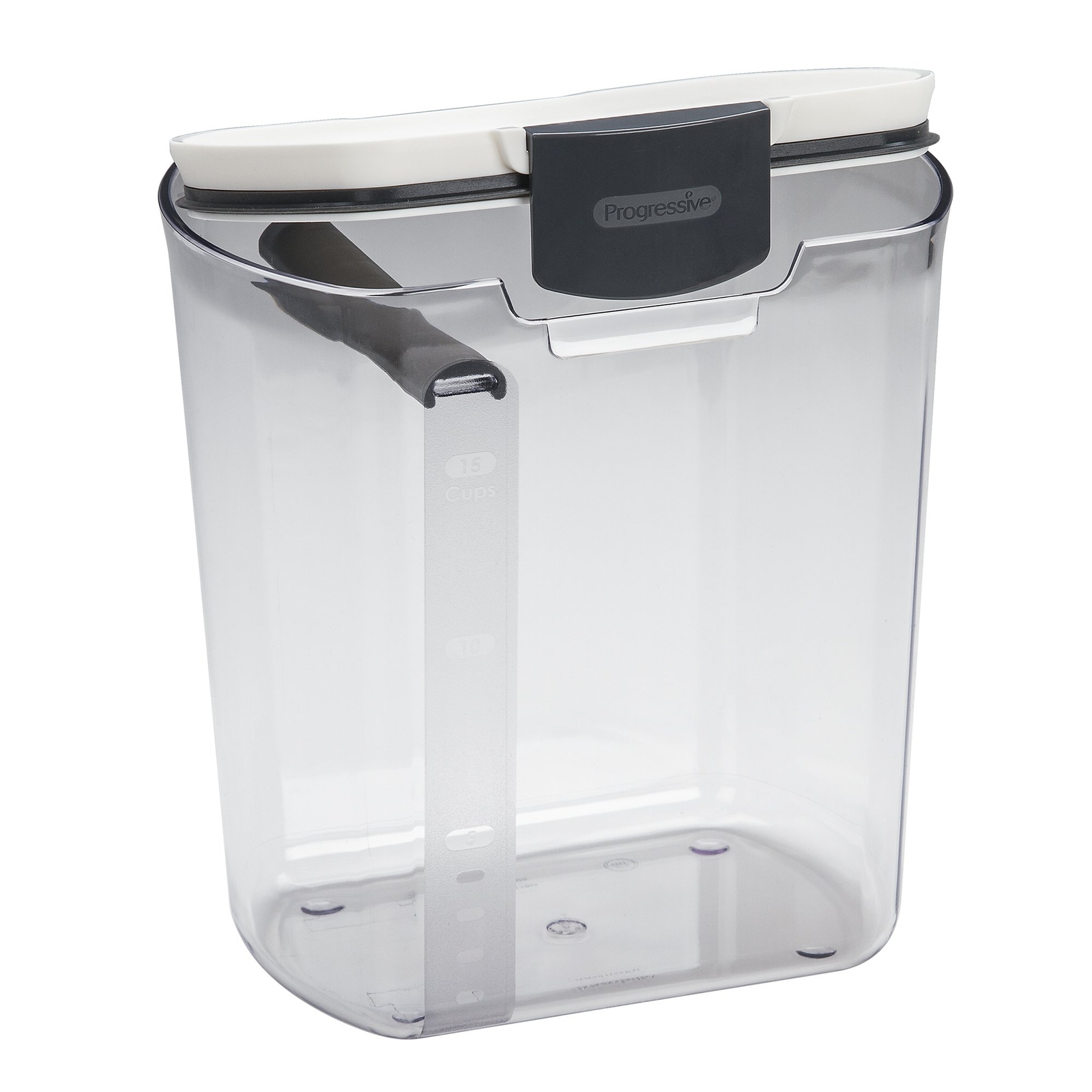 Clear Flour Storage Container Airtight Seal 4 Quart with Leveling Bar