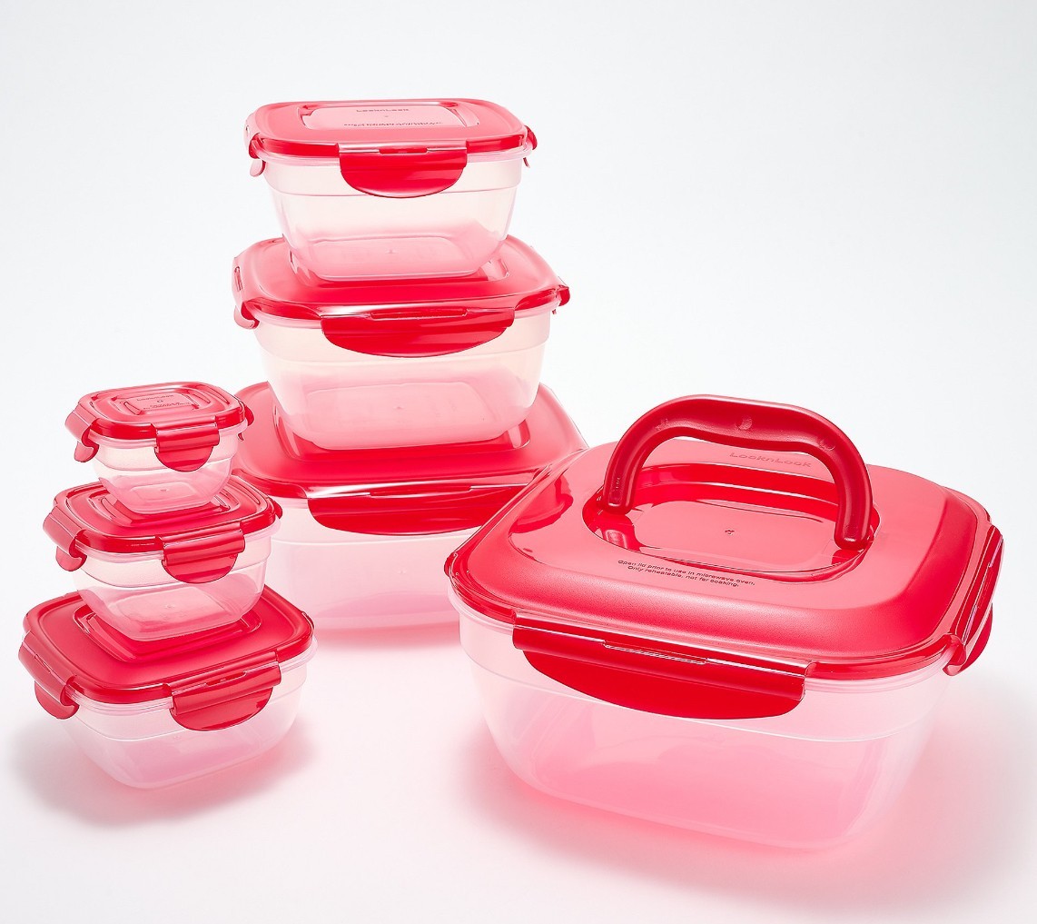 LocknLock 7-Piece Nestable Zen Containers w/ Handle Lid K98067 VIOLET