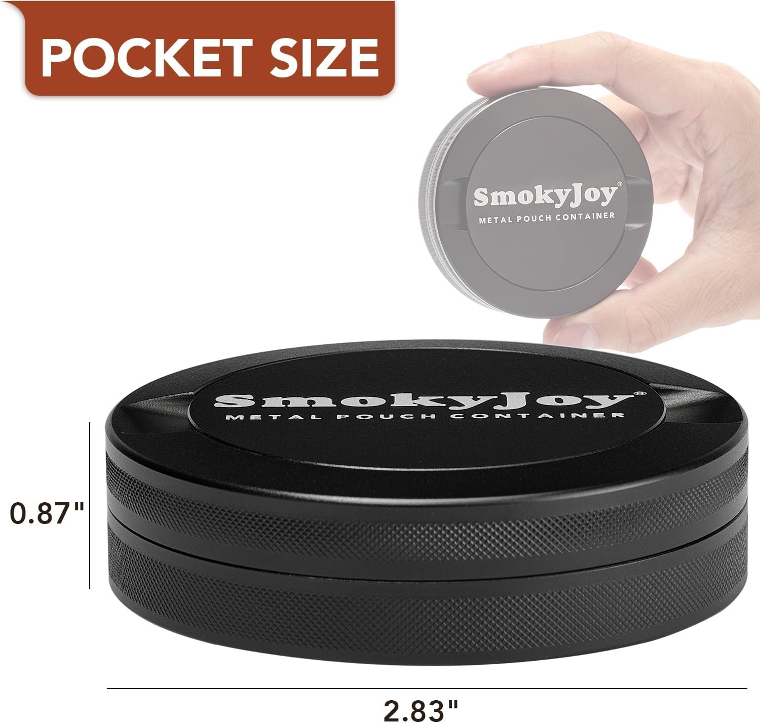 Metal Smell-Proof Pouch Container Double Decker Aluminum Storage Case