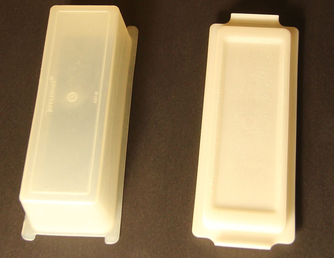 Vtg Tupperware Sheer 1/4-Pound (1 Stick) Butter Dish and Lid (636-12 / 637-11)