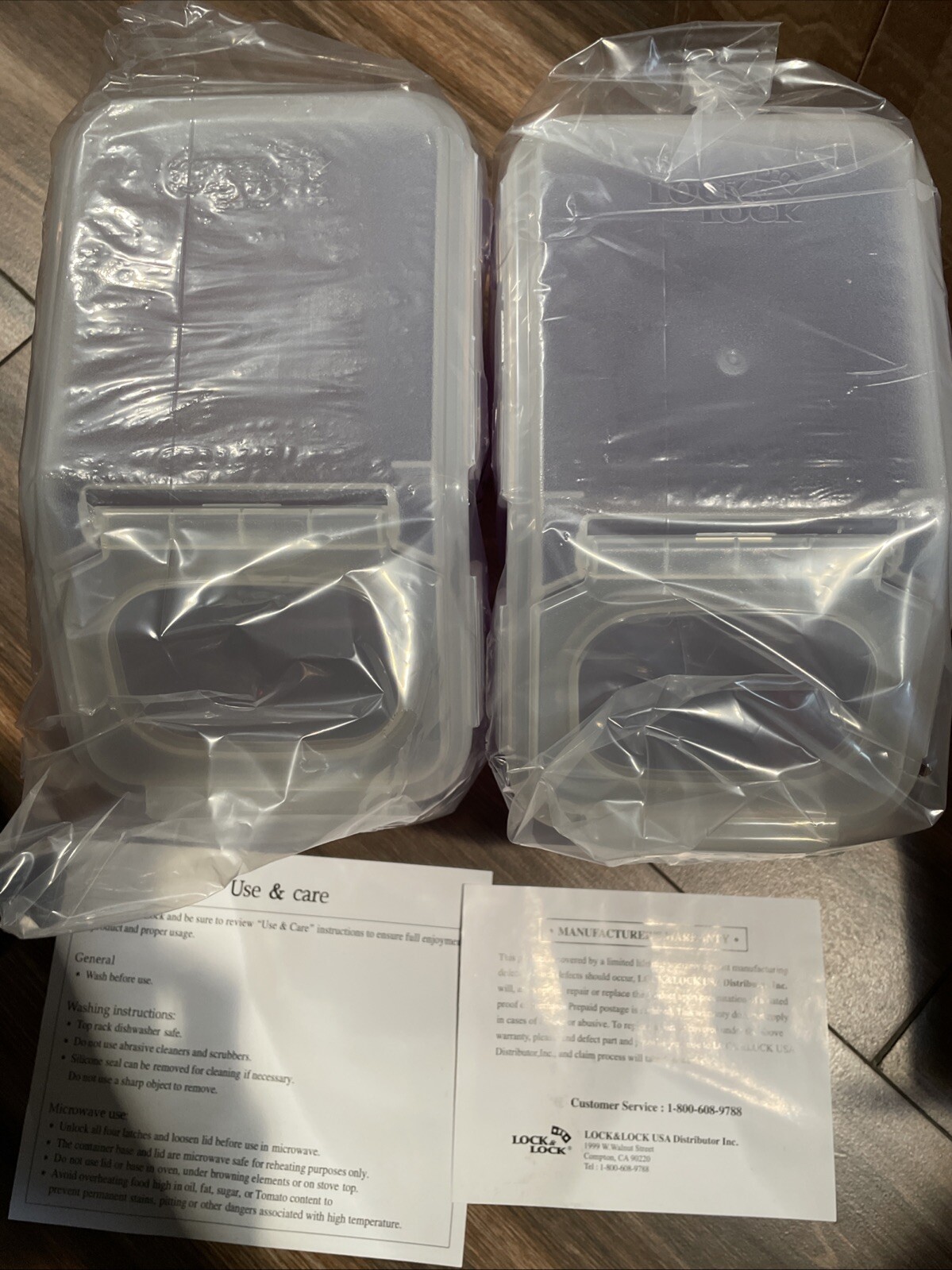 Lock N Lock Food Storage Containers 2.6 Quart (2) Containers Purple Flip Top