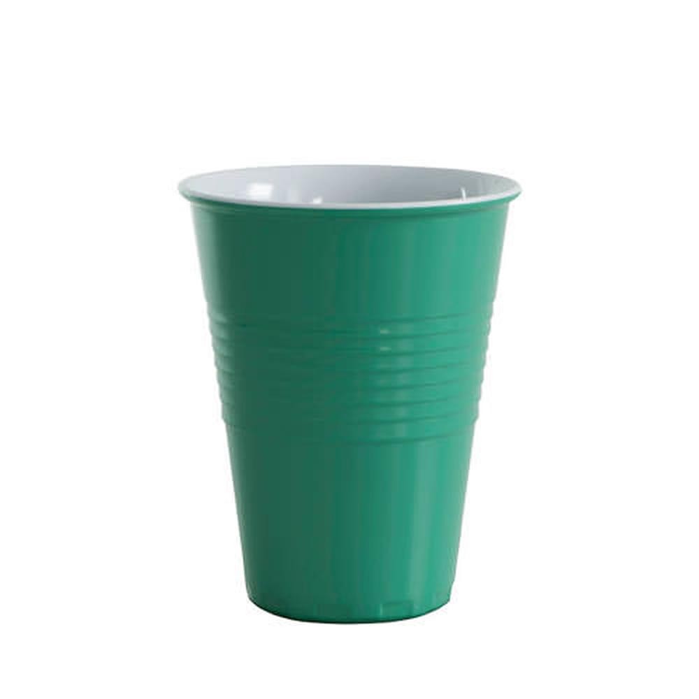 Avanti Miami Melamine Two Tone Cup Forest Green 400ml Forest Green exterior, whi