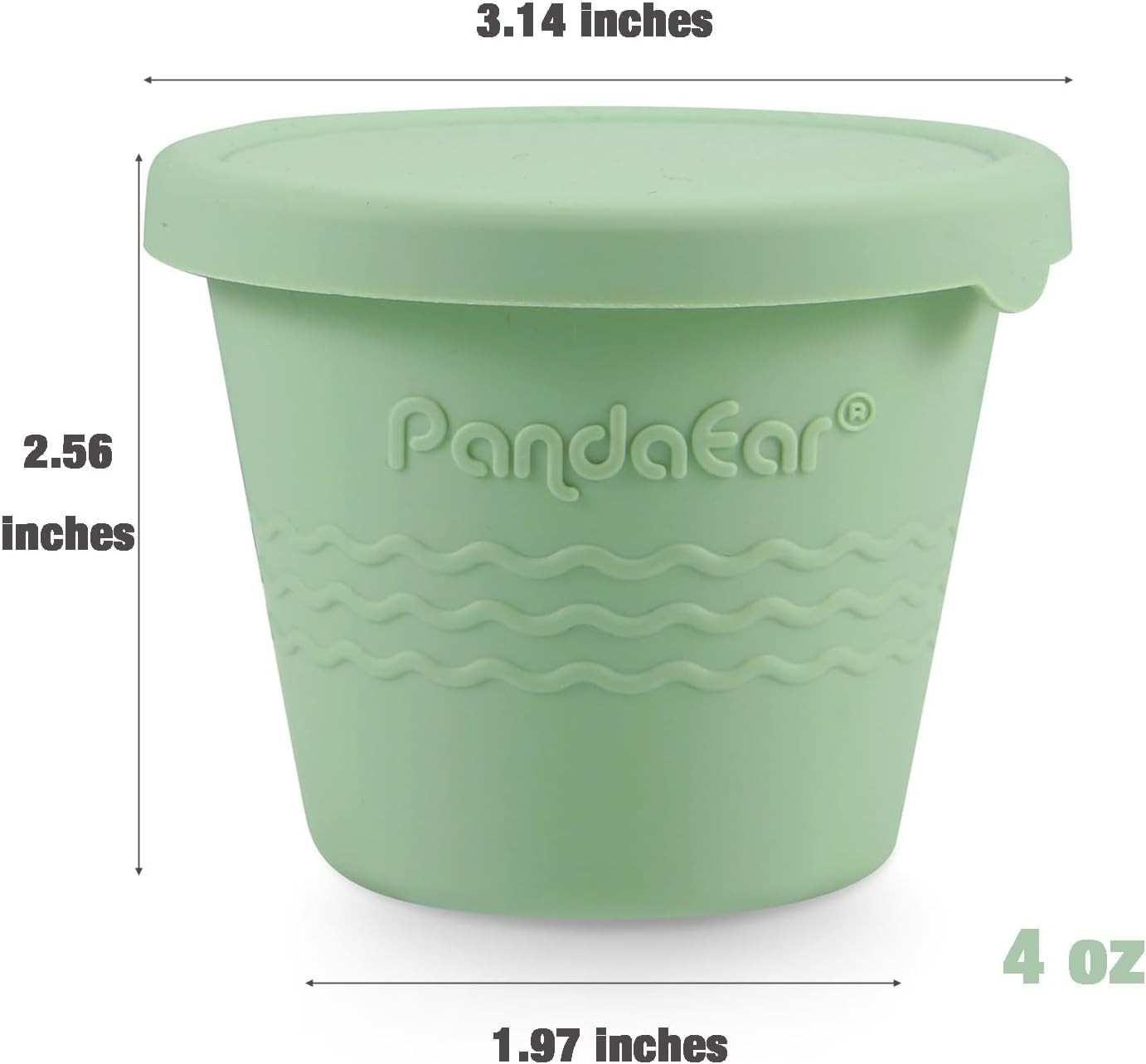 12 Pack Silicone Baby Food Storage Containers, 4 oz Reusable Small Snack Contai